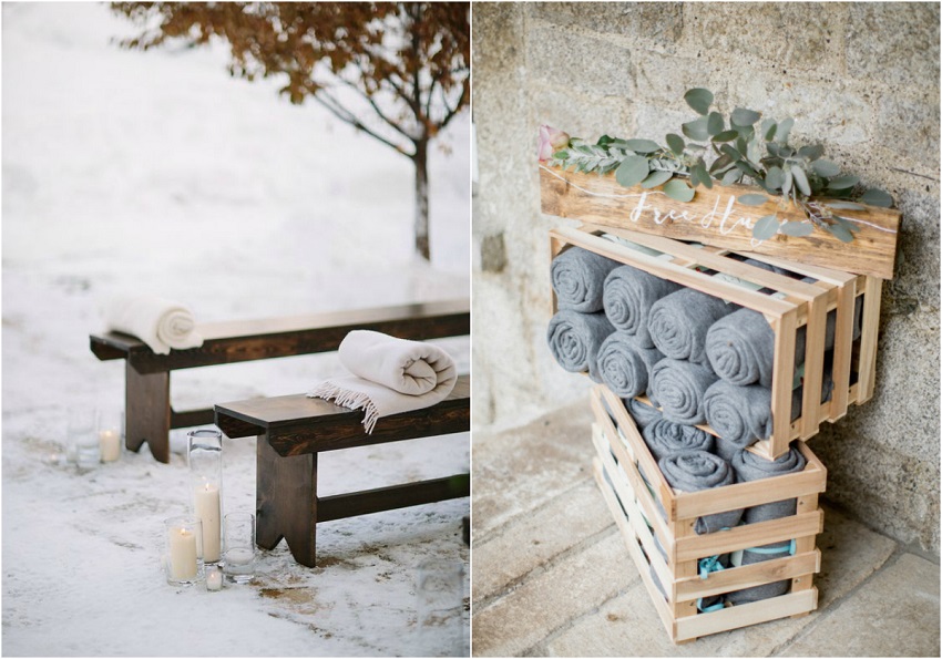 winter wedding ideas blankets